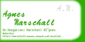 agnes marschall business card